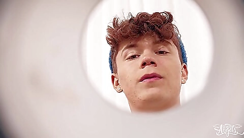 Horny brunette teen gets her tight booty fucked by a man