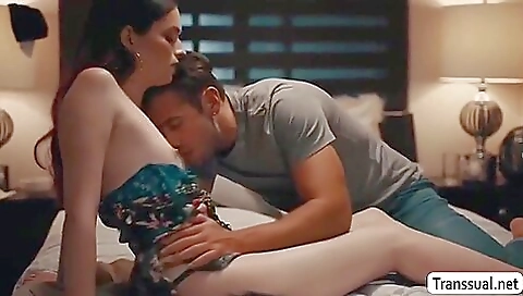 Sexy brunette shemale teen with a nice ass and a nice face