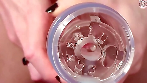 Mature milf sucks vibrator and gets cumshots in pussy