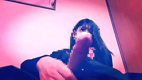 Asian girl fucks her clit and masturbates in front of the camera