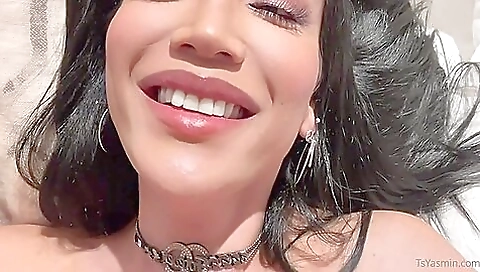 Petite shemale is getting fucked in a hot bareback scene