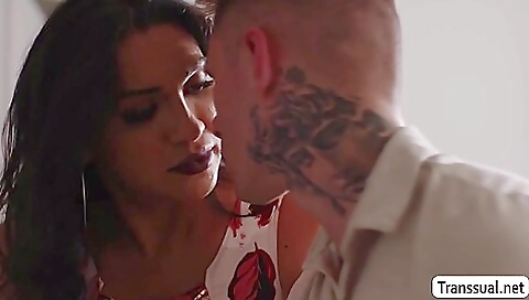 Bareback anal blowjob and his cock drilled with passion