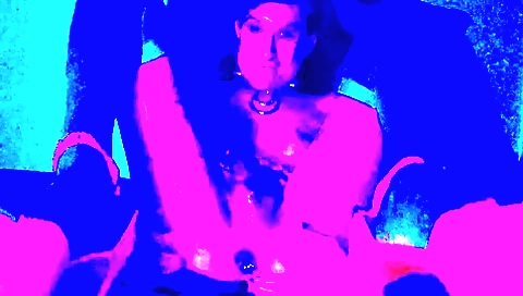 Big boobed brunette with tits fucked by toy in ass