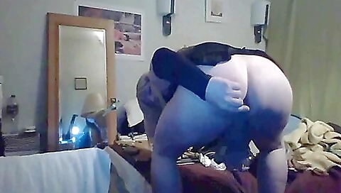 Transvestite amateur in a hot solo video with a dildo