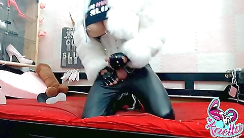 Busty tattooed chick has her ass dildo fucked in hardcore anal